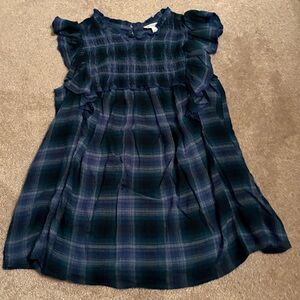 Navy Plaid women’s peplum